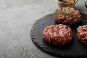 Uncooked beef minced meat