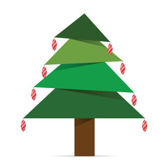 christmas tree with ball on it illustration