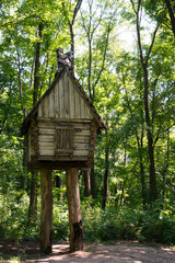 A wooden playhouse