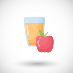 Apple juice vector flat icon
