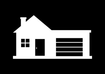 House vector icon on black background