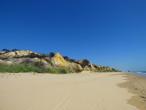 Mazagón en Huelva (Andalucia, España), zona costera de Moguer y Palos de la Frontera junto Parque Doñana