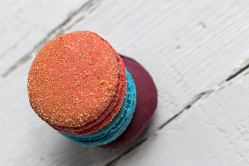 Appetizing colorful macaroons