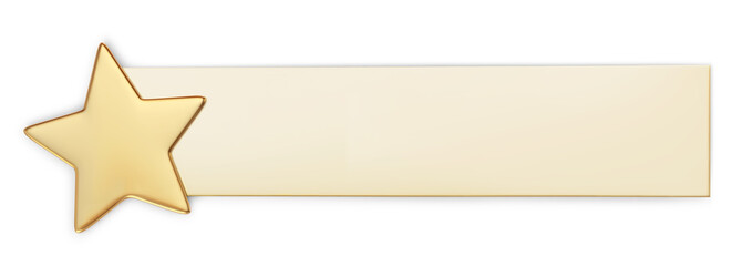 Gift card banner with gold star