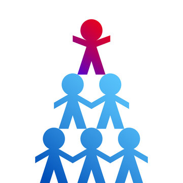 persone, piramide, collaborazione, amicizia