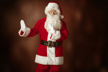 Portrait of Man in Santa Claus Costume