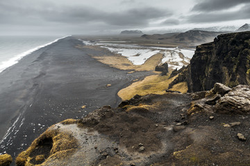 Black sand beach, Vik district, Iceland