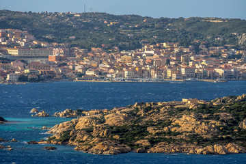 Fototapeta premium View from Palau to La Maddalena in Sardinia