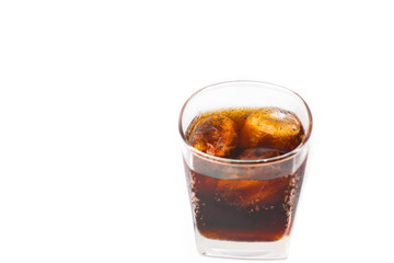 Coca cola on white background with clipping path
