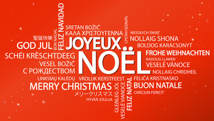 Word cloud Merry Christmas (in French)