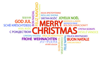 Word cloud Merry Christmas