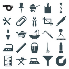 Set of 25 tool filled icons