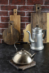 Metal kettle and coffee pot