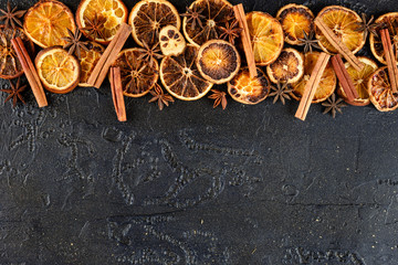 Dried orange slices