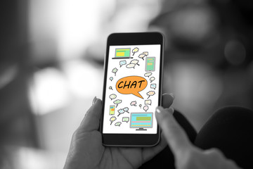 Chat concept on a smartphone