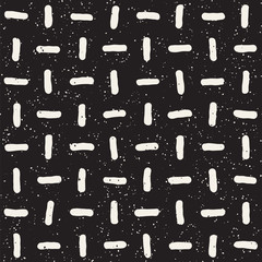 Seamless pattern with hand drawn lines. Abstract background with freehand brush strokes. Black and white texture. Ornament for wrapping paper.