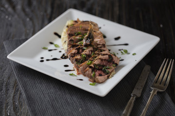 duck fillet slices with soy sauce