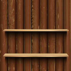 Store wood showcase wooden background