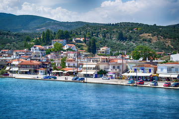Naklejka premium Volos, Greece, July 25, 2014: ferry port
