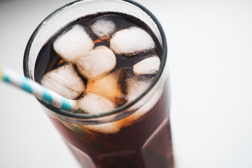 Top view of cola glass