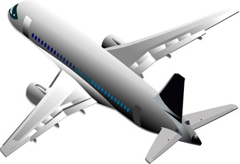 Vector illustration of an airplane for travel agencies and airlines