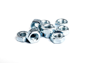 bolt and nut isolated on white background