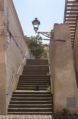 Old stairs in the streets of Alghero