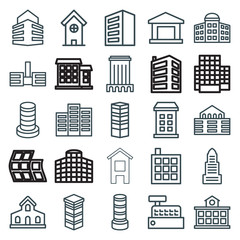 Obraz premium Set of 25 apartment outline icons