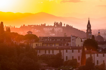 Fototapeta premium View of the Florence at sunset, Italy