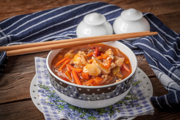 Chinese chicken with vegetables.