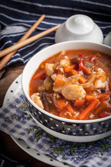 Chinese chicken with vegetables.