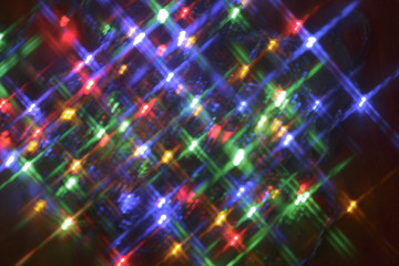 Beautiful abstract stars background. Defocused lights.