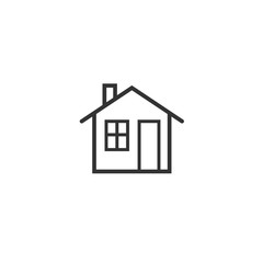 Home icon isolated on white background. Vector illustration.