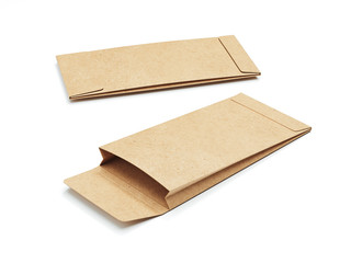 Two yellow packages. 3d rendering