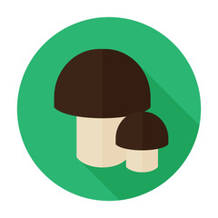 Mushrooms icon flat