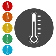 Thermometer icon, vector