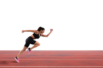 Athletic woman runner