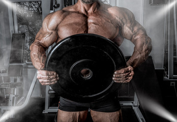 big Russian fitness bodybuilder
