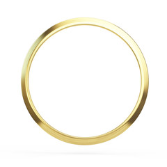 Gold ring isolated on white background - 3d illustration