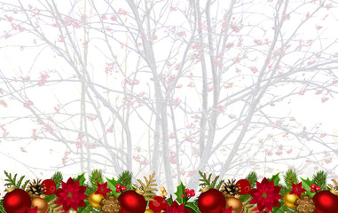 Navidad decoraci&oacute;n con &aacute;rbol