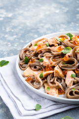 Salmon and soba salad