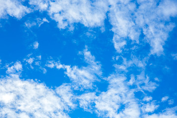 blue sky background with white tiny clouds