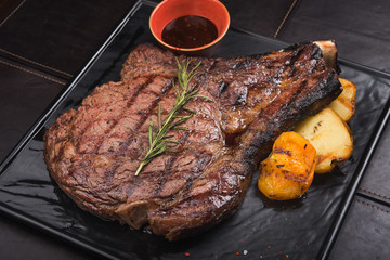 grilled beef steak