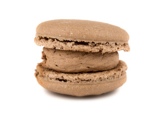 Brown french macaroon cookie
