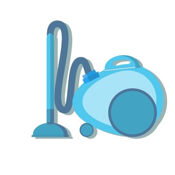 Vacuum cleaner vector icon. Stock flat vector illustration.