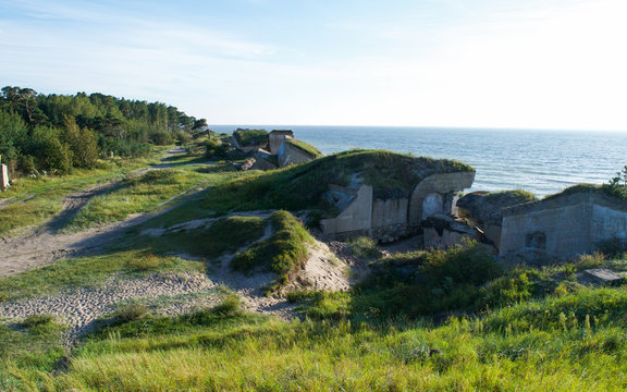 Ruins of the Northern Forts on the beaches of Karosta, near Liepaja, Latvia
