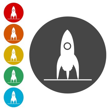 Start Up Symbol Space Rocket Ship Sky, Space Shuttle Rocket Icon 
