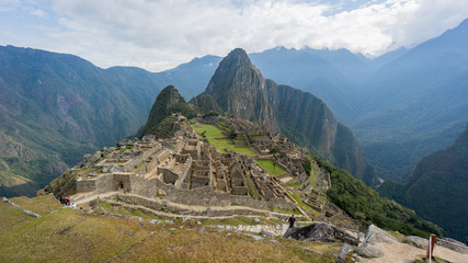 Fototapeta na wymiar View of the Lost Incan City of Machu Picchu near Cusco, Peru.