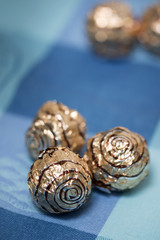Pile of sweet round chocolate candies