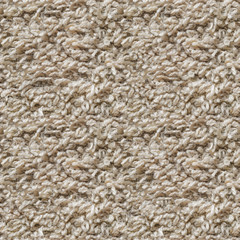 Seamless Carpet Texture with Long Nap. Fabric Material with a Long Pile Beige Color. Repeating Pattern of Tissue Structure
